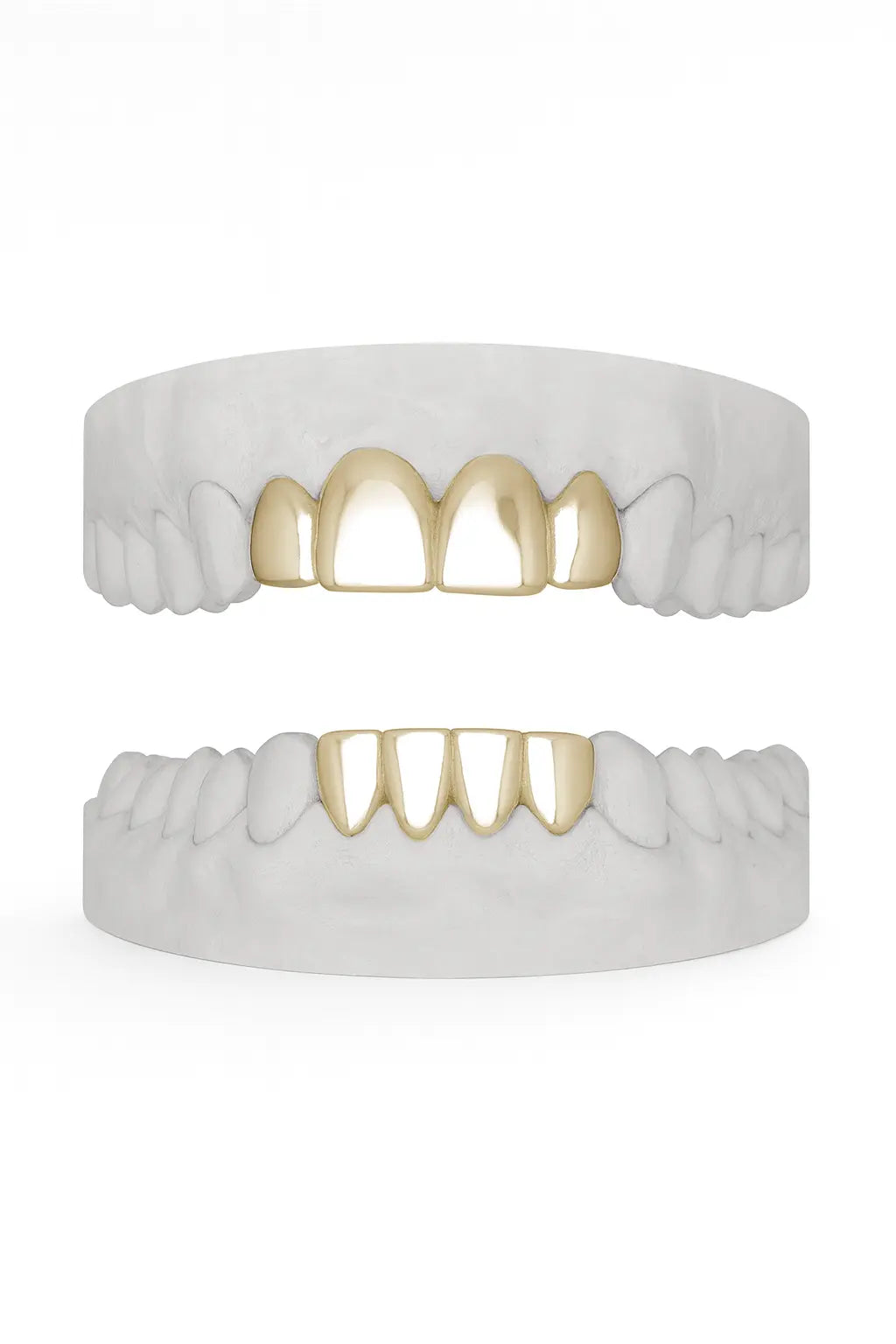 Custom Top 4 Bottom Set Grillz UK in Gold (9ct–18ct)