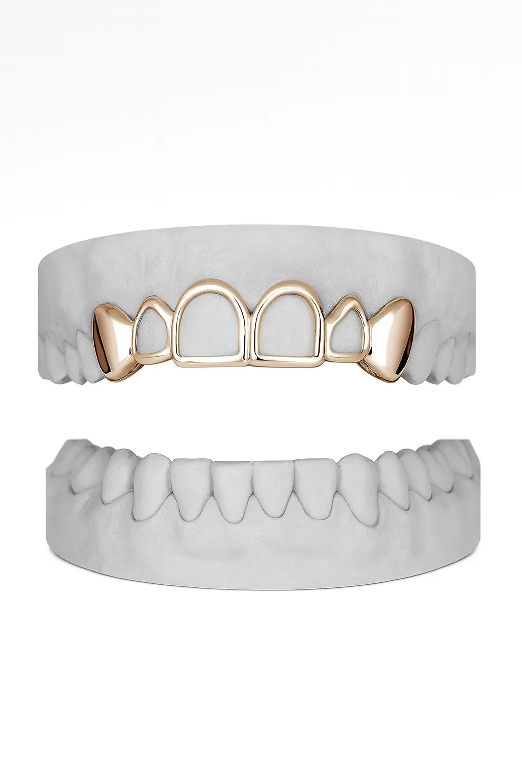 Custom 6 Set with 4 Windows Grillz UK in Rose Gold (9ct–18ct)