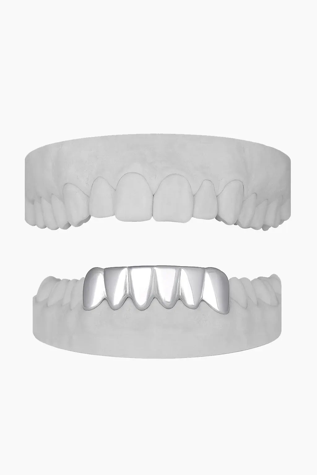 Custom Bottom 6 Grillz UK in Silver (9ct–18ct)