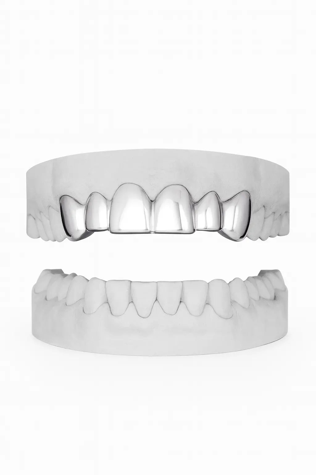 Custom Top 6 Set Grillz UK in Silver (9ct–18ct)