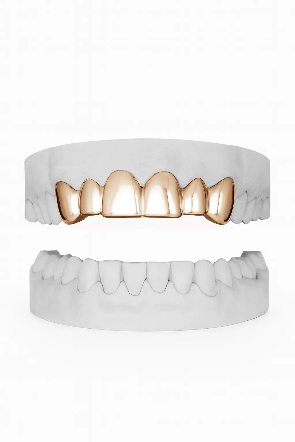Custom Top 6 Set Grillz UK in Rose Gold (9ct–18ct)