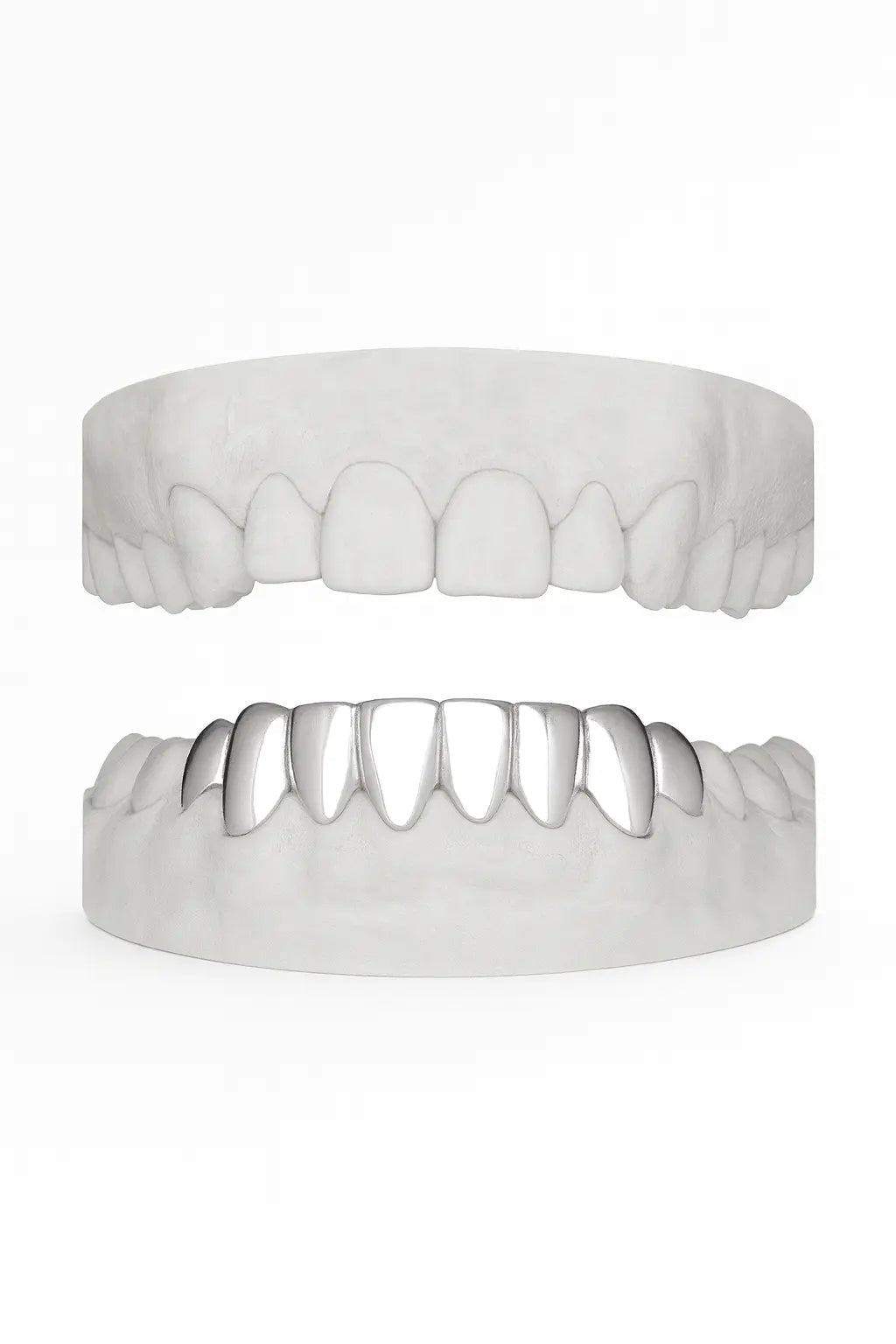 Custom Bottom 8 Set Grillz UK in Silver (9ct–18ct)