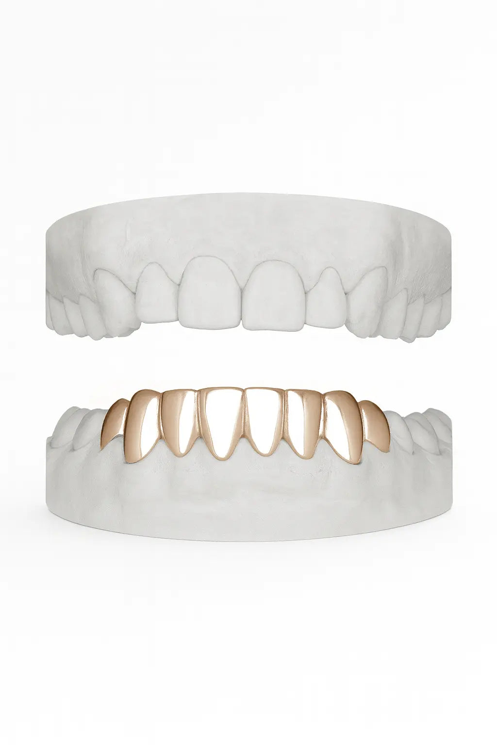 Custom Bottom 8 Set Grillz UK in Rose Gold (9ct–18ct)