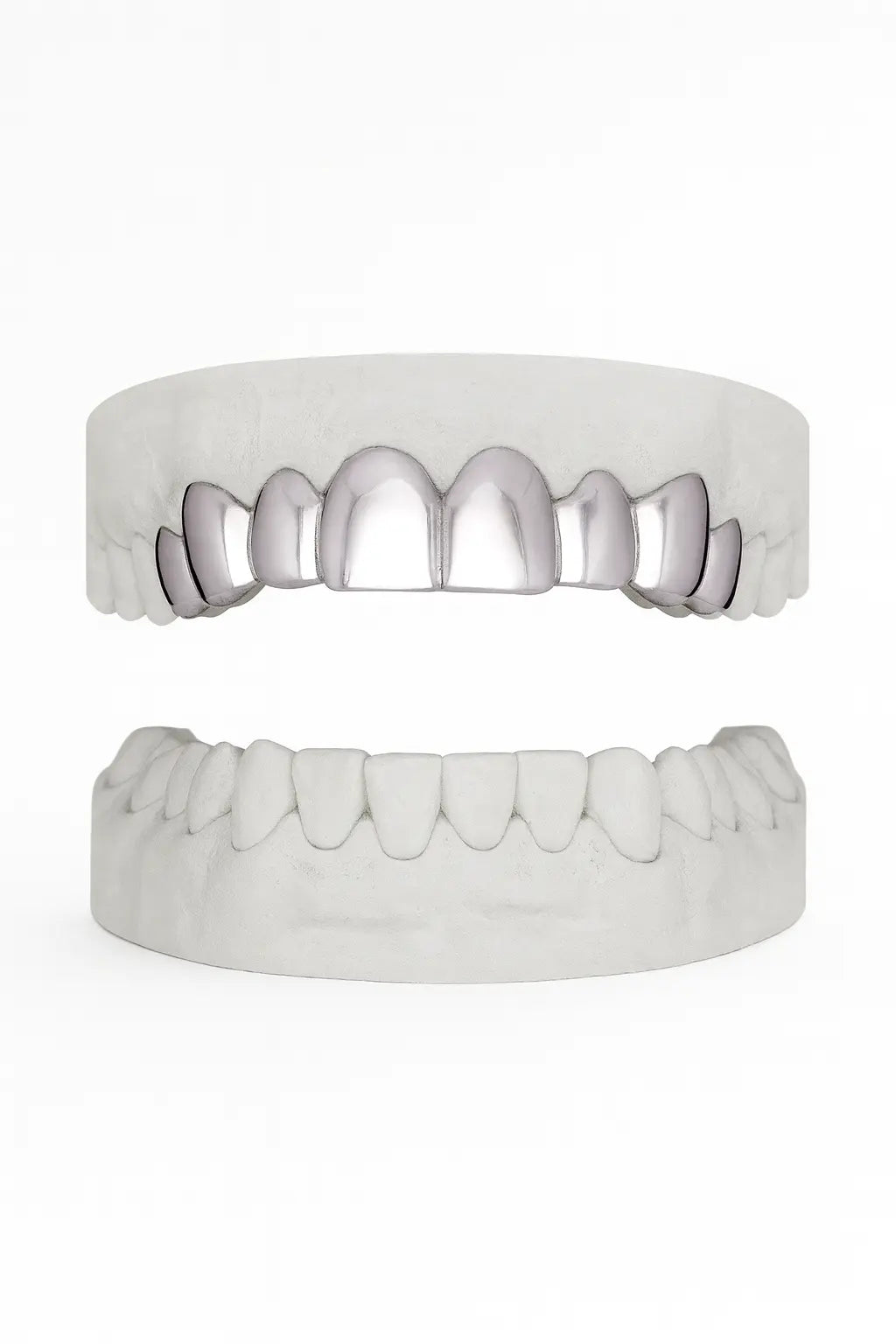 Custom Top 8 Set Grillz UK in Silver (9ct–18ct)