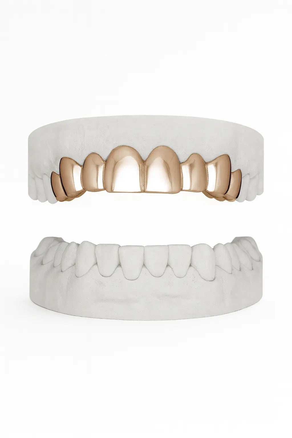 Custom Top 8 Set Grillz UK in Rose Gold (9ct–18ct)