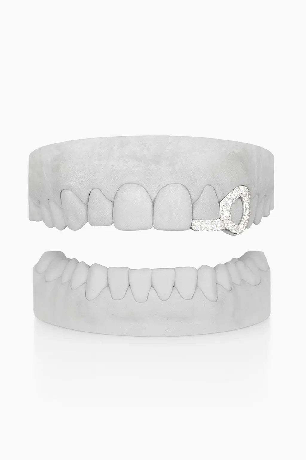 Custom VVS Diamond Window Canine with Bar Grillz Diamond Grillz UK in Gold & Silver (9ct–18ct)