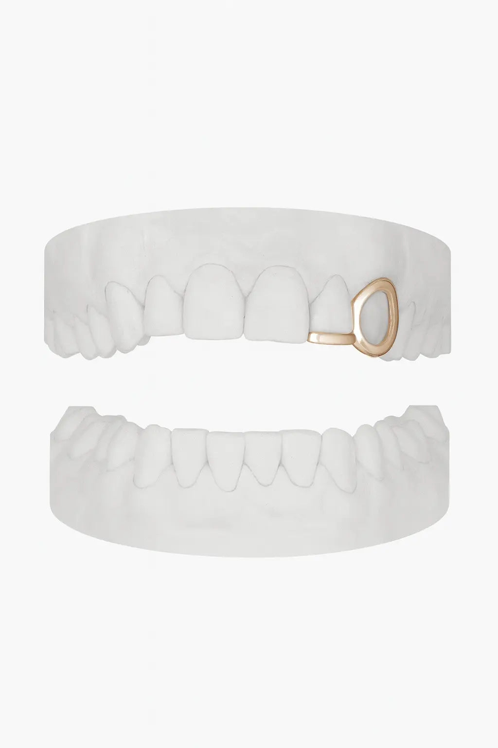 Custom Window Canine Grillz with Bar UK | Open-Face Fang Grillz in Gold, Silver & Rose Gold (9ct–18ct) Grillz UK in Rose Gold (9ct–18ct)