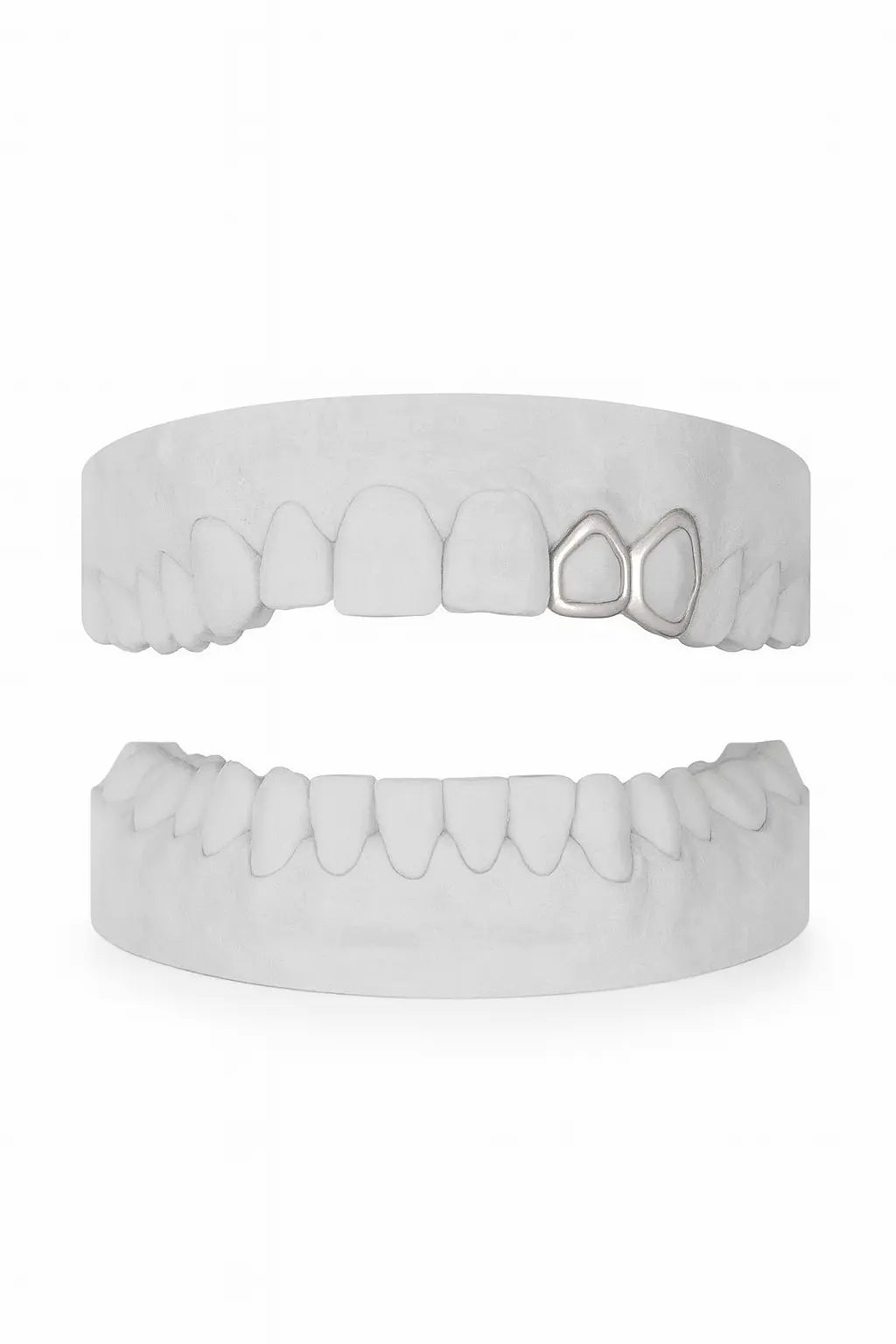 Custom Window Lateral & Window Canine Grillz UK in Silver (9ct–18ct)