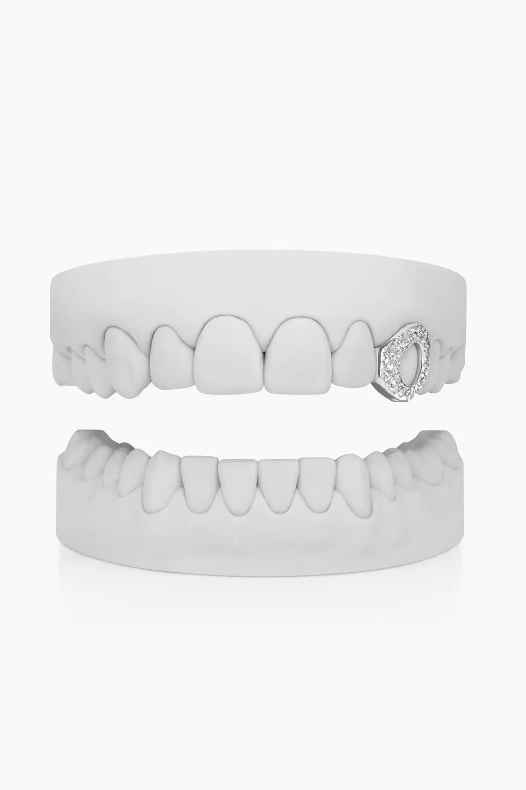 Custom VVS Diamond Window Canine Grillz Diamond Grillz UK in Gold & Silver (9ct–18ct)