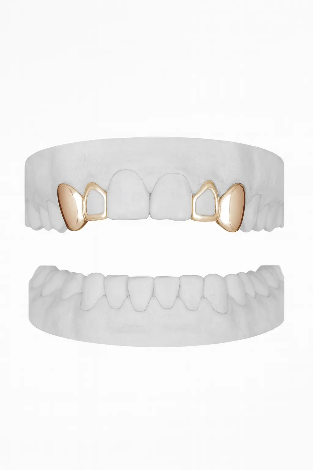 Custom 2 X Canine & Window Lateral Grillz UK in Rose Gold (9ct–18ct)