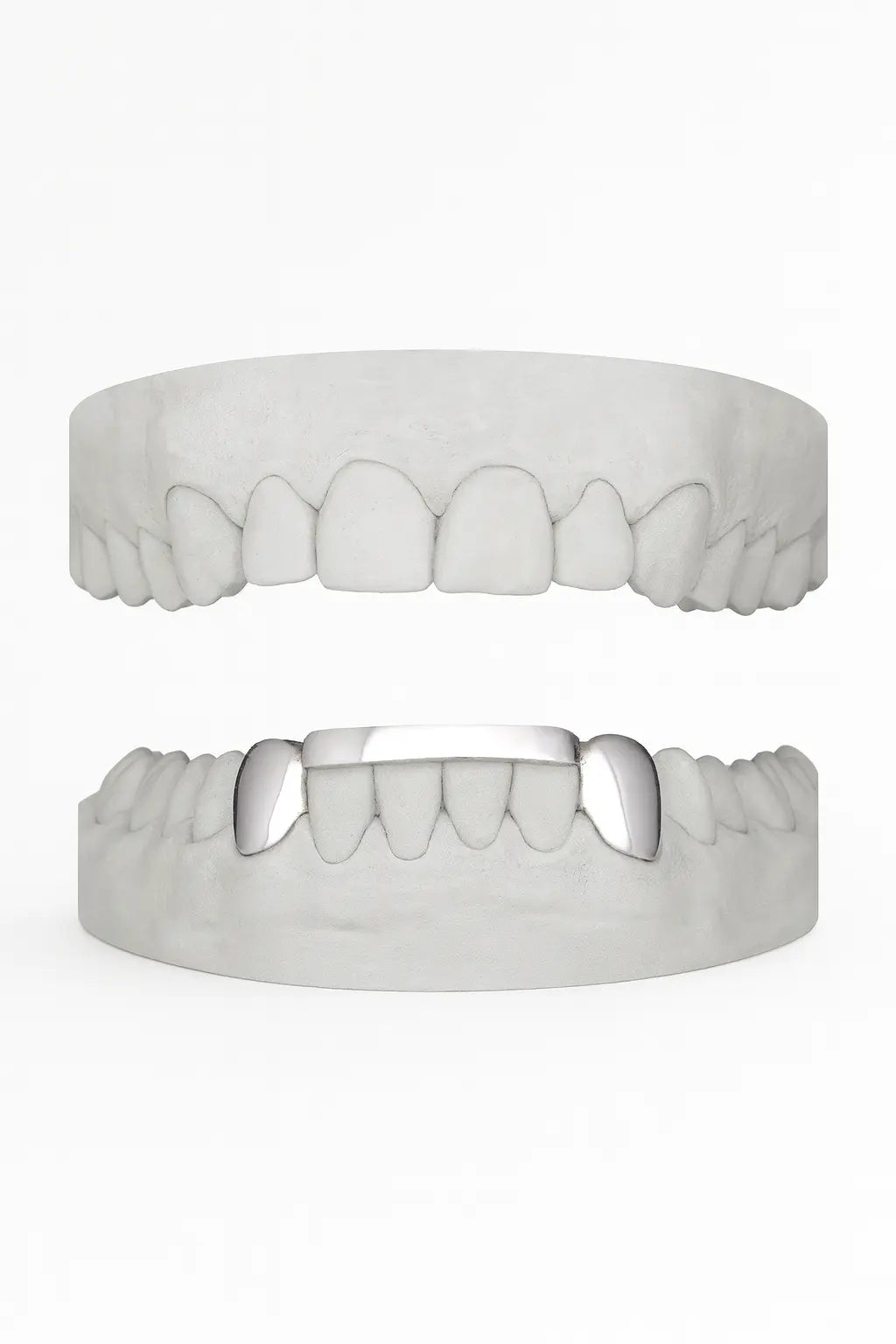 Custom 2 X Canines with Bar Grillz UK in Silver (9ct–18ct)