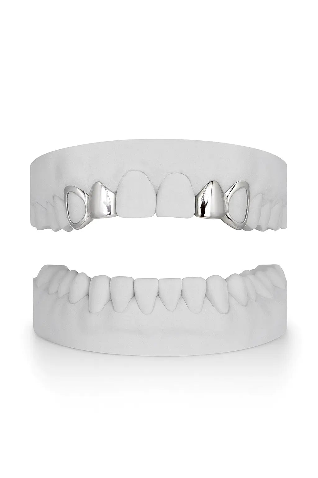 Custom 2 X Window Canine & Lateral Grillz UK in Silver (9ct–18ct)