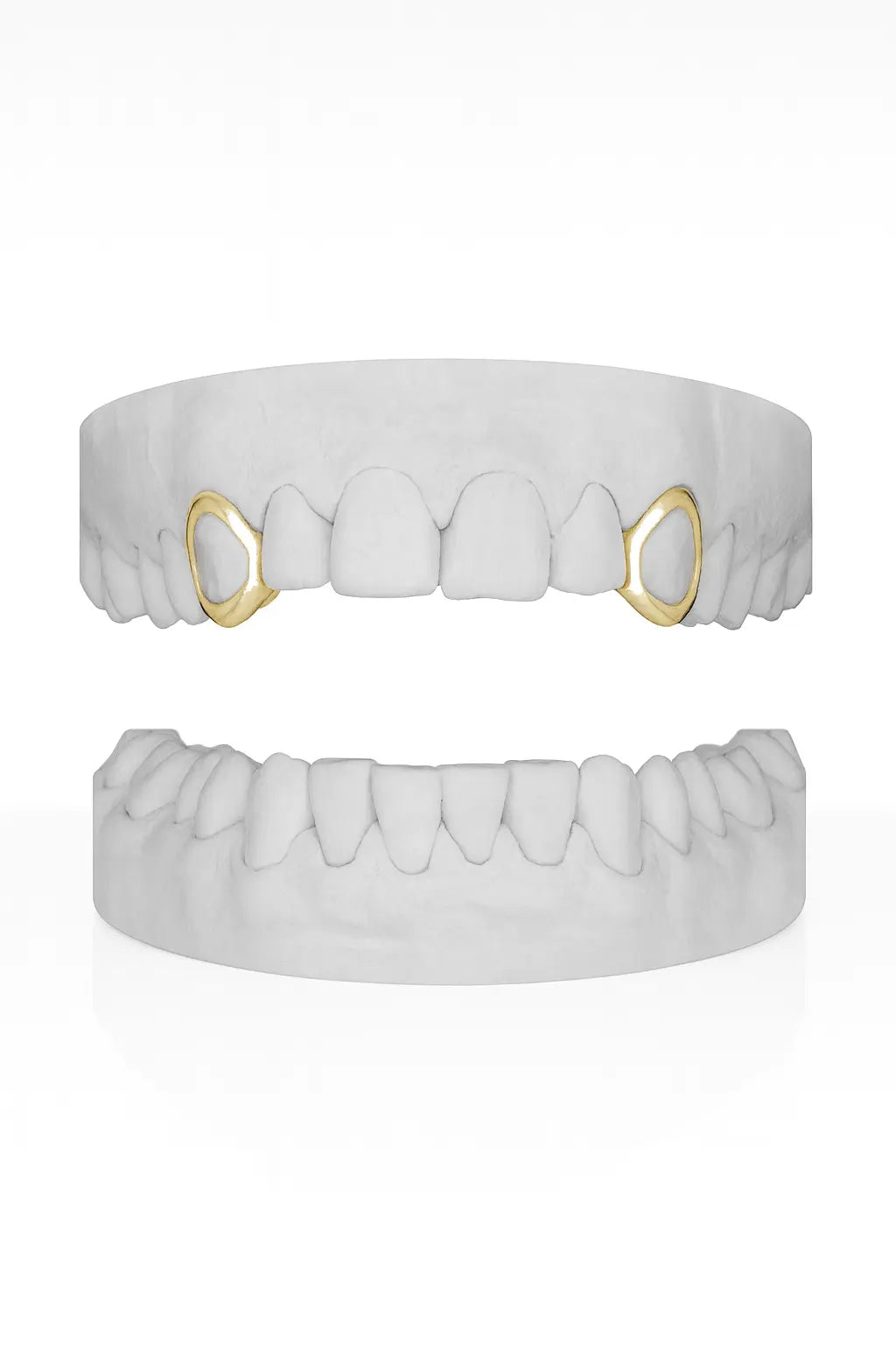 Custom 2 X Canine Windows (Top) Grillz UK in Gold (9ct–18ct)
