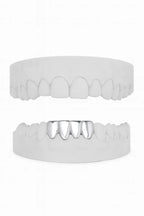 Custom Lower 4 Set Grillz UK in Silver (9ct–18ct)