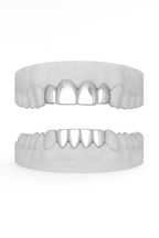 Custom Top 4 Bottom Set Grillz UK in Silver (9ct–18ct)