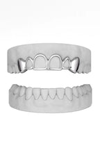 Custom 6 Set with 4 Windows Grillz UK in Silver (9ct–18ct)