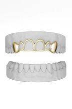 Custom 6 Set with 4 Windows Grillz UK in Gold (9ct–18ct)