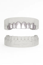 Custom Top 8 Set Grillz UK in Silver (9ct–18ct)