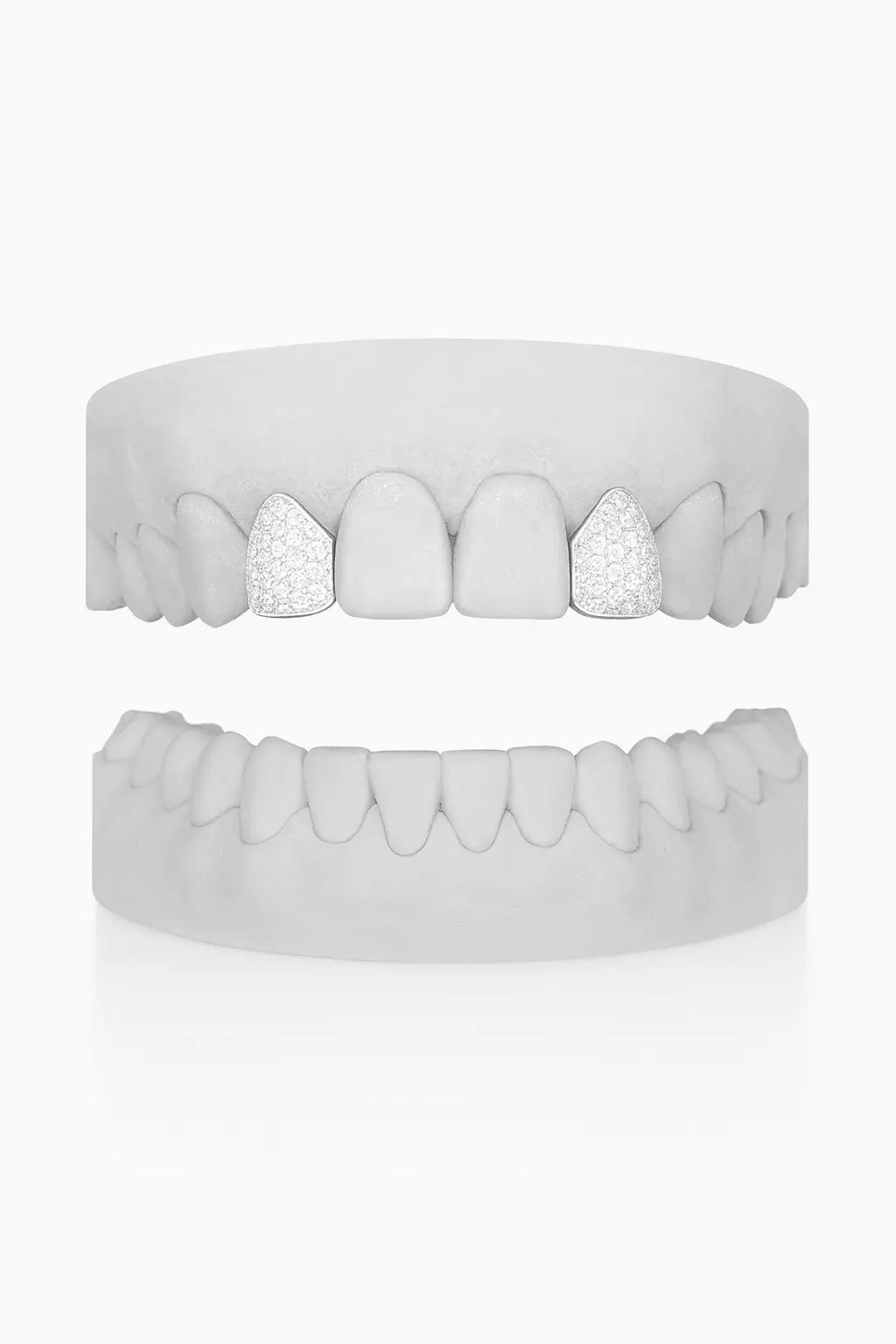 Custom X2 VVS Diamond Lateral Grillz Diamond Grillz UK in Gold & Silver (9ct–18ct)