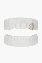 Custom Window Canine Grillz with Bar UK | Open-Face Fang Grillz in Gold, Silver & Rose Gold (9ct–18ct) Grillz UK in Rose Gold (9ct–18ct)