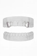 Custom 2 X Canine & Window Lateral Grillz UK in Silver (9ct–18ct)