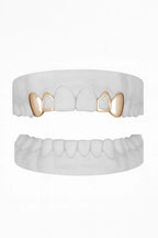 Custom 2 X Canine & Window Lateral Grillz UK in Rose Gold (9ct–18ct)