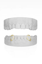 Custom 2 X Canine Windows (Lower) Grillz UK in Gold (9ct–18ct)