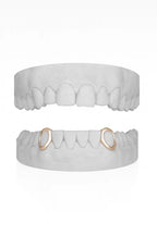 Custom 2 X Canine Windows (Lower) Grillz UK in Rose Gold (9ct–18ct)
