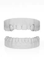 Custom 2 X Canine Windows (Top) Grillz UK in Silver (9ct–18ct)