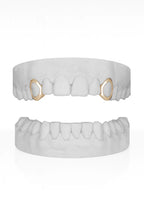 Custom 2 X Canine Windows (Top) Grillz UK in Rose Gold (9ct–18ct)