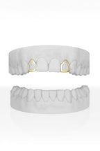 Custom 2 X Lateral Windows (Top) Grillz UK in Gold (9ct–18ct)